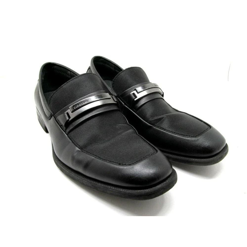 Calvin Klein Ervin Black Horse bit Loafers Size US 8.5 M